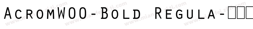 AcromW00-Bold Regula字体转换